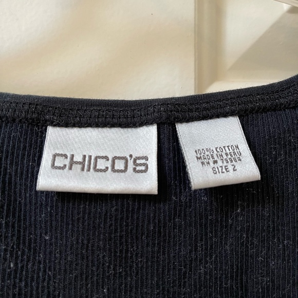 CHICO'S Sleeveless Knit Shell Top Size Medium - Picture 6 of 6